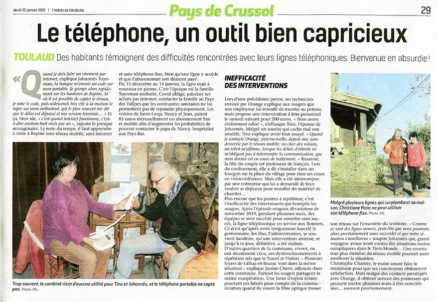 Toulaud 07 : Téléphone, bienvenue en Absurdie !